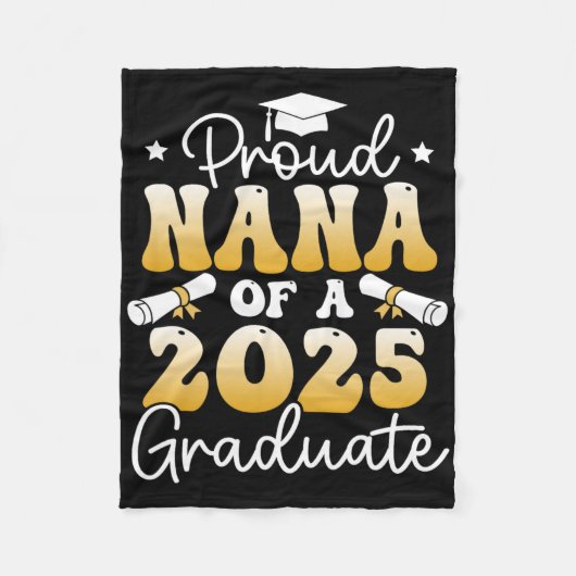 Trotse Nana van een CL van 2025 Afstuderen Senior Fleece Deken (Voorkant)