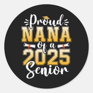 Trotse Nana van een CL van 2025 senior Afstuderen Ronde Sticker