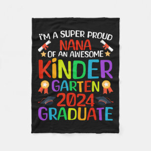 Trotse Nana van Geweldige kleuterschool 2024 Afstu Fleece Deken