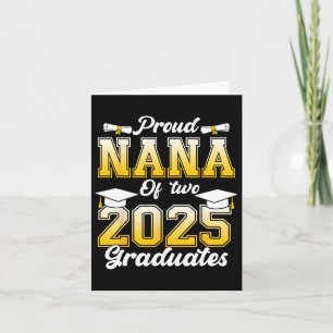Trotse Nana van twee 2025 Graduates Twins Afstuder Kaart