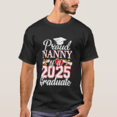 Trotse Nanny van een klasse van 2025 Afstuderen Na T-shirt (Voorkant)
