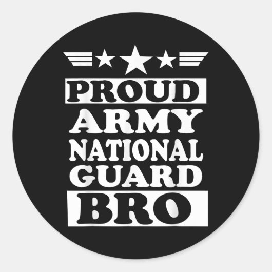 Trotse Nationale Garde Broer Nationale Ronde Sticker (Voorkant)