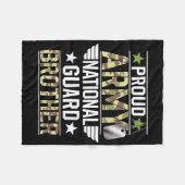 Trotse Nationale Garde Broer Veteranen Dag Naam Fleece Deken (Voorkant (Horizontaal))