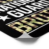 Trotse Nationale Garde Broer Veteranen Dag Naam Poster (Hoek)