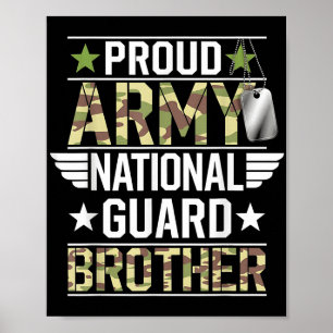 Trotse Nationale Garde Broer Veteranen Dag Naam Poster
