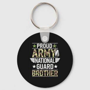 Trotse Nationale Garde Broer Veteranen Dag Naam Sleutelhanger
