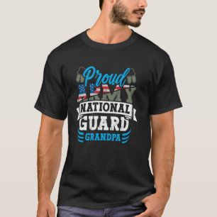 Trotse Nationale Garde Opa Dog Label US Milit T-shirt
