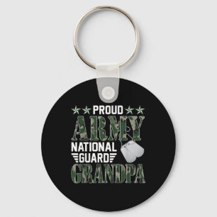 Trotse Nationale Garde Opa Militaire Familie Sleutelhanger