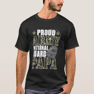 Trotse Nationale Garde Papa Camo Militaire Familie T-shirt
