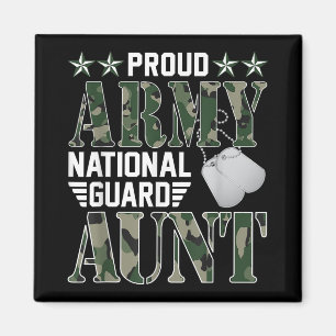 Trotse Nationale Garde Tante Militaire Familie Die Magneet