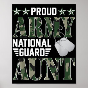 Trotse Nationale Garde Tante Militaire Familie Die Poster