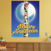 Trotse Native American Canvas Afdruk (Insitu (Woonkamer))