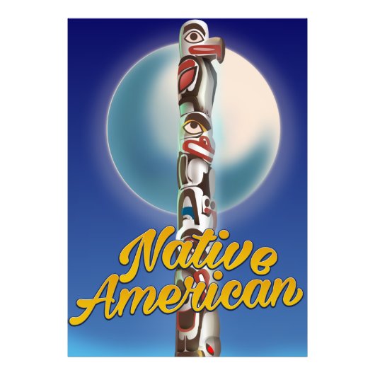 Trotse Native American Foto Afdruk (Voorkant)