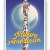 Trotse Native American Sticker (Voorkant)