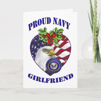 Trotse Navy Vriendin Christmas Kaart