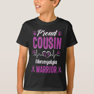 Trotse neef Fibromyalgie Warrior Awareness Ribbon T-shirt