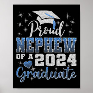 Trotse neef van 2024 Afstuderen Geweldige familie Poster