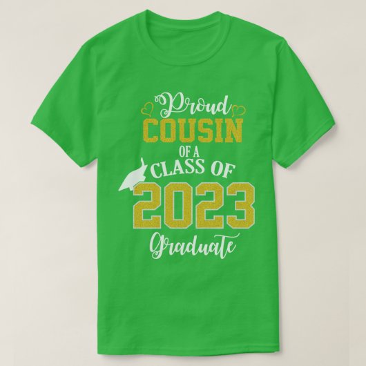 trotse neef van de klas van 2023 afstuderen t-shirt (Design voorkant)