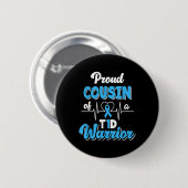 Trotse neef van diabetes A T1D Warrior Ronde Button 5,7 Cm (Voorkant /achterkant)