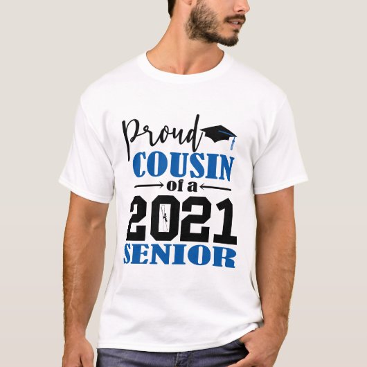 Trotse neef van een 2021 Senior T-shirt (Voorkant)