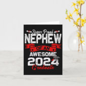 Trotse neef van een 2024 Afstuderen 24 Afstuderen Kaart (Gele Bloem)