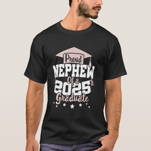 Trotse neef van een 2025 Afstuderen Class 25 Senio T-shirt (Voorkant)