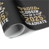 Trotse neef van een 2025 Afstuderen familie Afstud Cadeaupapier (Rol Hoek)