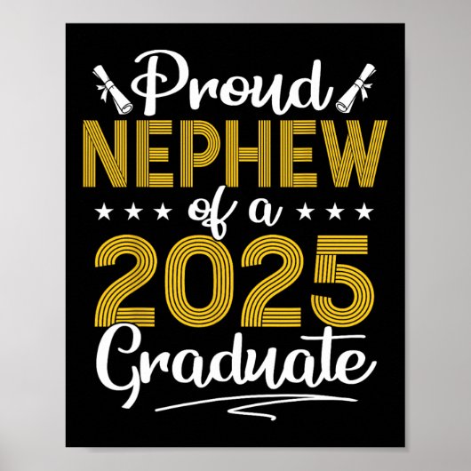 Trotse neef van een CL van 2025 Afstuderen senior  Poster (Voorkant)