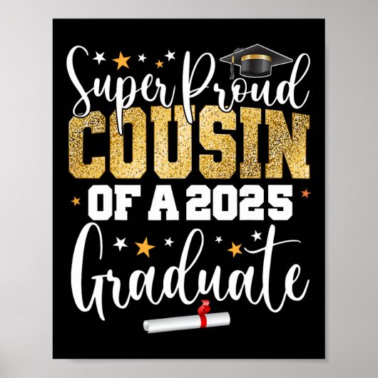 Trotse neef van een CL van 2025 Afstuderen Senior  Poster (Voorkant)