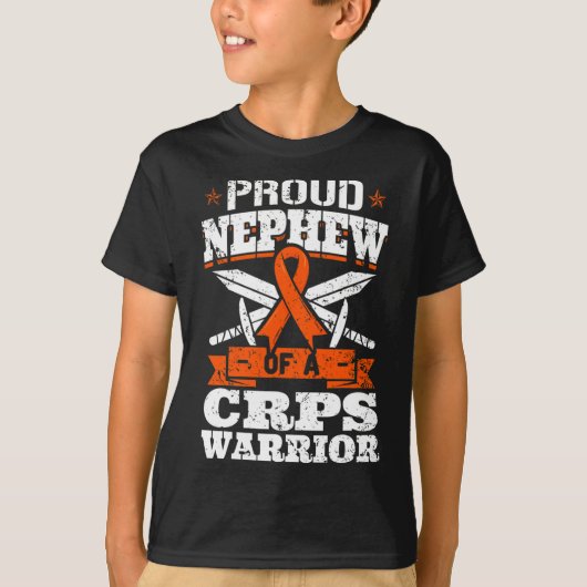 Trotse neef van een CRPS Warrior RSD Awareness Rib T-shirt (Voorkant)