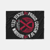 Trotse neef van een sikkelcelstrijder SCD Awarenes Fleece Deken (Voorkant (Horizontaal))