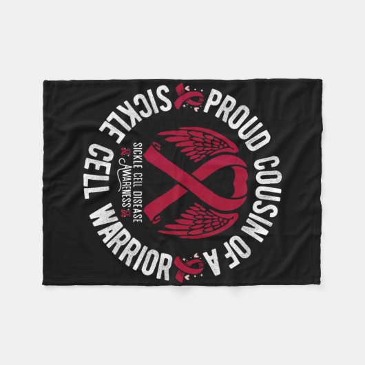 Trotse neef van een sikkelcelstrijder SCD Awarenes Fleece Deken (Voorkant (Horizontaal))