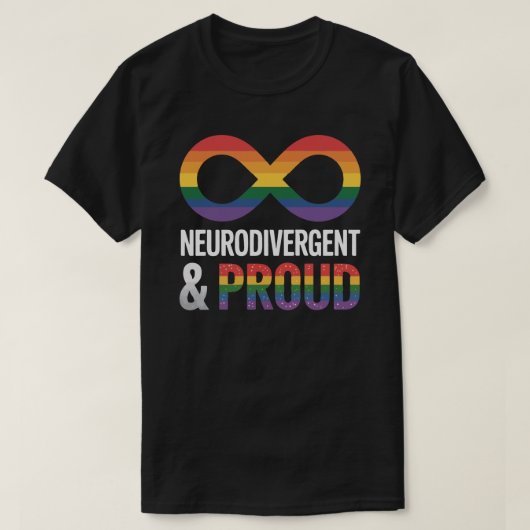 Trotse Neurodivergente - ADHD Autisme - Pride T-shirt (Design voorkant)