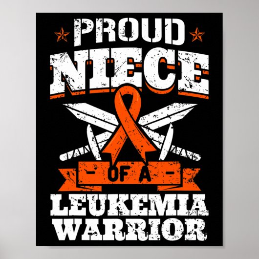 Trotse nicht van een leukemie Warrior Awareness Bl Poster (Voorkant)