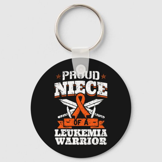 Trotse nicht van een leukemie Warrior Awareness Bl Sleutelhanger (Voorkant)
