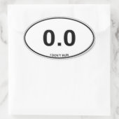 Trotse niet-hardloper ovale sticker (Tas)