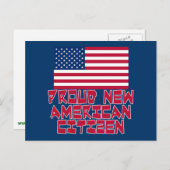 Trotse Nieuwe Amerikaanse Burger Briefkaart (Voorkant / Achterkant)