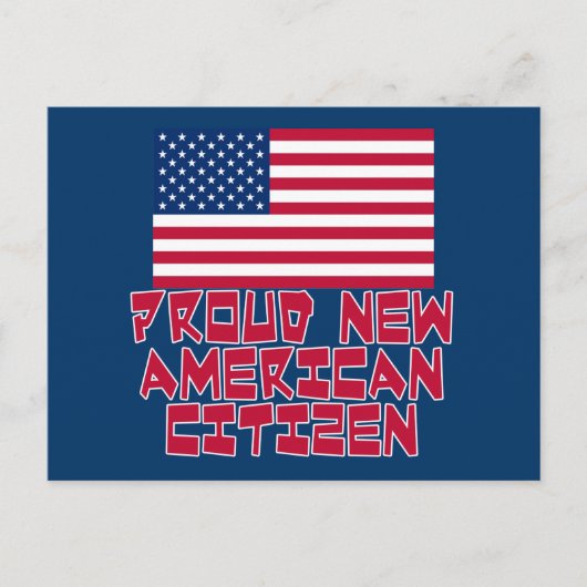 Trotse Nieuwe Amerikaanse Burger Briefkaart (Voorkant)