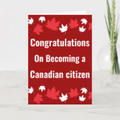 Trotse nieuwe Canadese staatsburgerschap gefelicit Kaart (Voorkant)