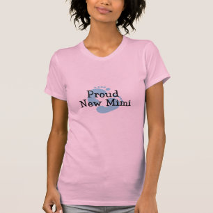 Trotse Nieuwe Mimi Baby Jongen Voetafdrukken T-shirt