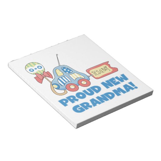 Trotse nieuwe oma Het is een jongen cadeaus Notitieblok (Schuin)