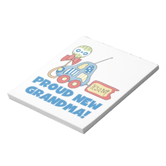 Trotse nieuwe oma Het is een jongen cadeaus Notitieblok (Linkerzijde)