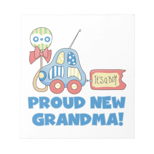 Trotse nieuwe oma Het is een jongen cadeaus Notitieblok (Voorkant)