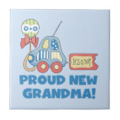 Trotse nieuwe oma Het is een jongen cadeaus Tegeltje (Voorkant)