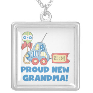 Trotse nieuwe oma Het is een jongen cadeaus Zilver Vergulden Ketting