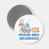 Trotse nieuwe oma-het is een jongen Tshirts en ges Magneet (Voorkant / Achterkant)