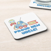 Trotse nieuwe oom auto het is een jongen cadeaus bier onderzetter (Linkerzijde)