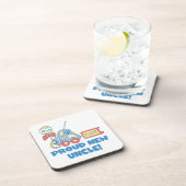 Trotse nieuwe oom auto het is een jongen cadeaus bier onderzetter (Rechterzijde)