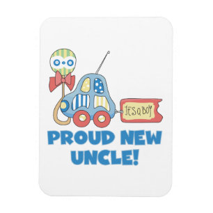 Trotse nieuwe oom auto het is een jongen cadeaus magneet