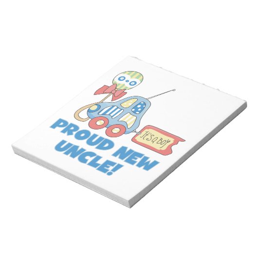 Trotse nieuwe oom auto het is een jongen cadeaus notitieblok (Linkerzijde)